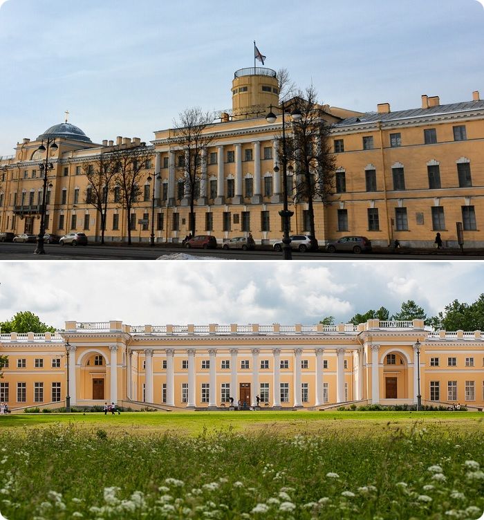 Морской Кадетский корпус и Александровский дворец в Санкт-Петербурге.