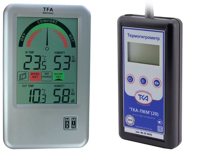 Термогигрометры – датчики измерения влажности.